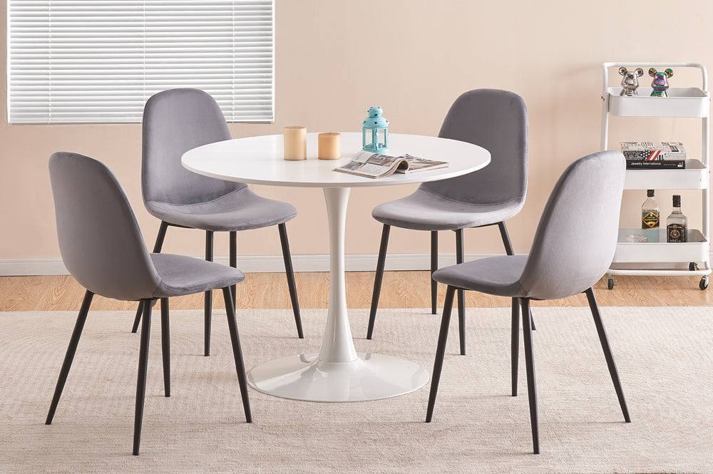 White Tulip Dining Set 5 pc