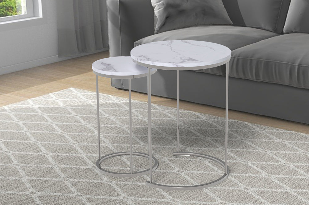 Luna Marble Nesting Table Set
