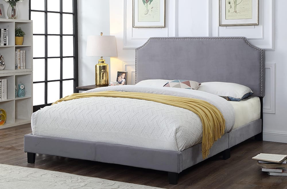 Deryck Upholstered Velvet Bed Frame