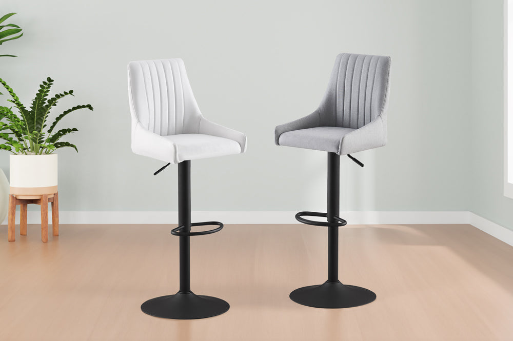 Linen Fabric Adjustable Bar Stool