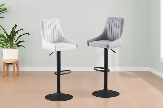Linen Fabric Adjustable Bar Stool