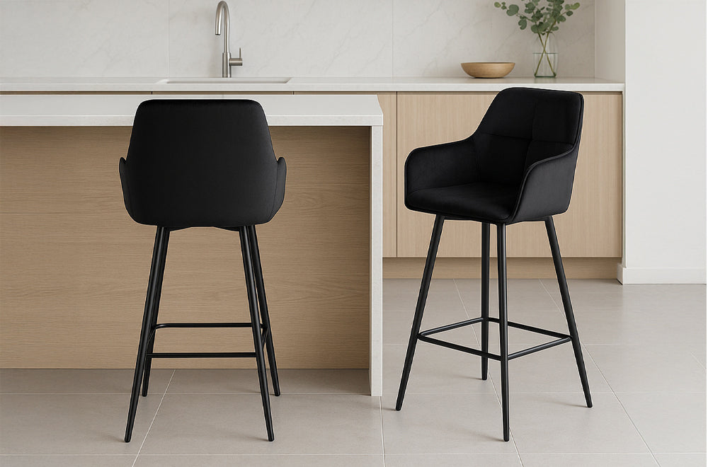 Metro Velvet Bar Stool