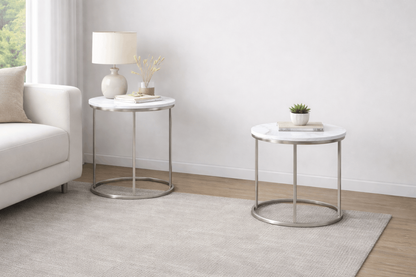 Luna Marble Nesting Table Set
