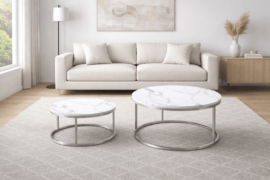 Luna Marble Nesting Table Set