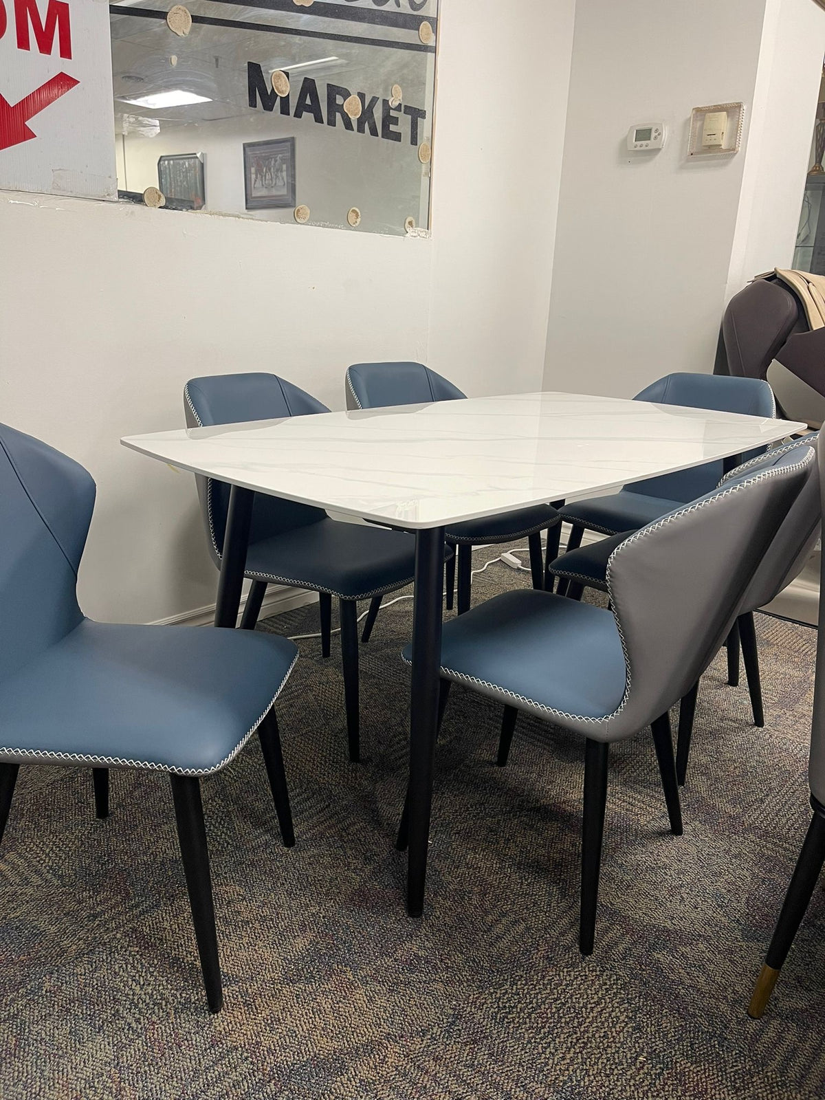 Aurora Sintered Stone Dining Table Set – 7 Piece