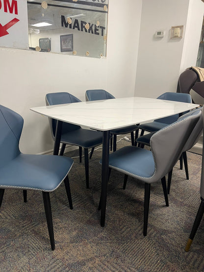 Aurora Sintered Stone Dining Table Set – 7 Piece