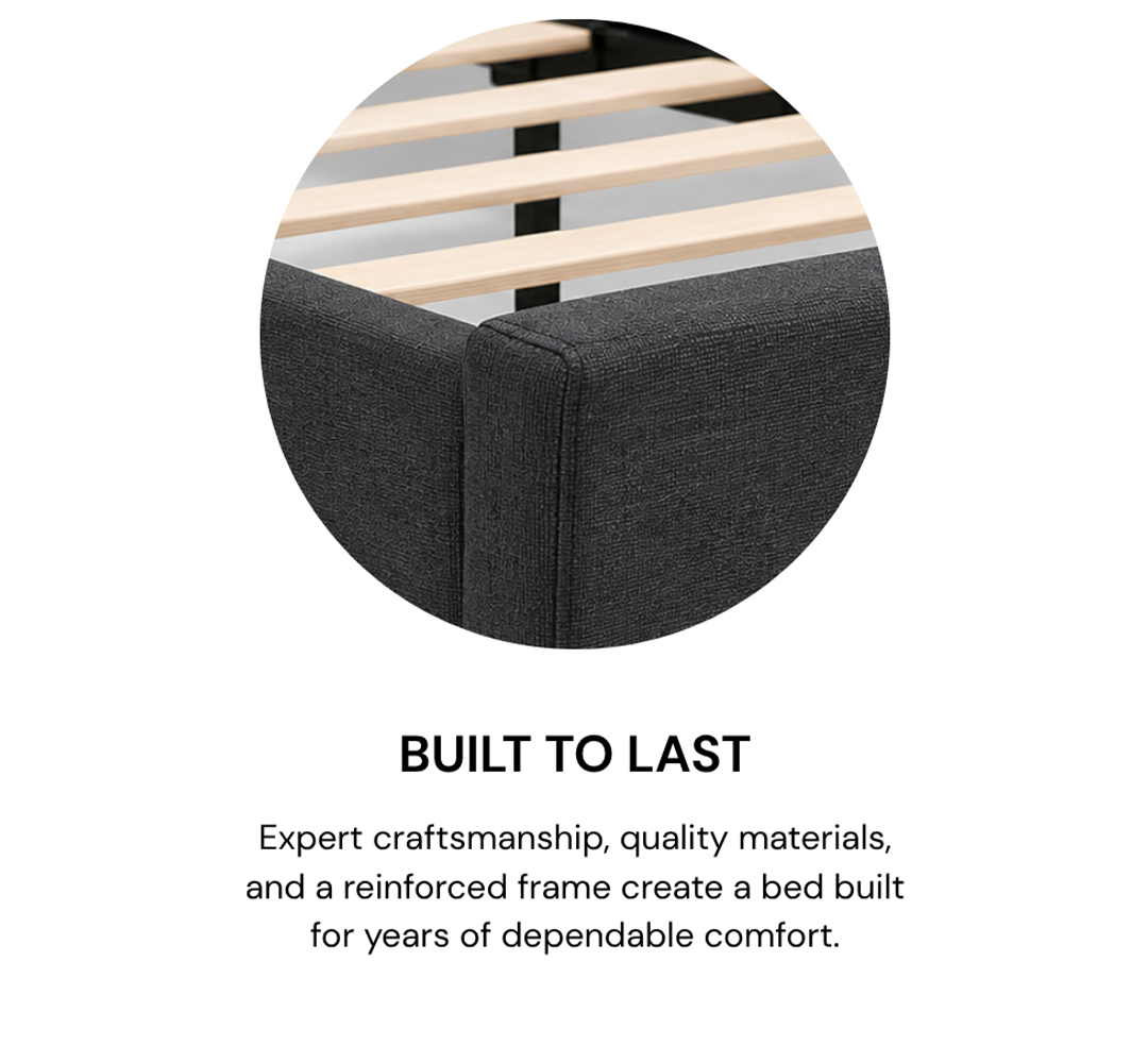 Modern Panel Upholstered Platform Bed