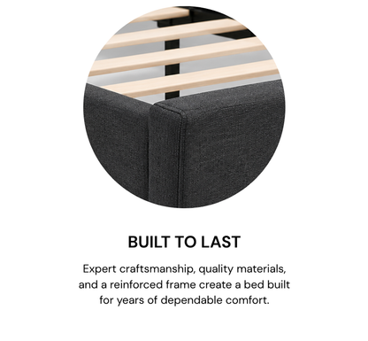 Modern Panel Upholstered Platform Bed