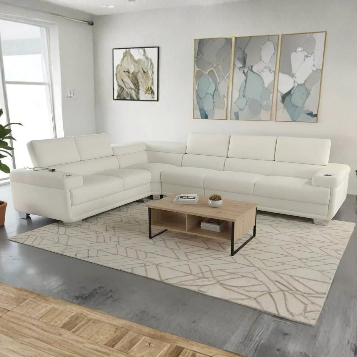Bryan Reversible Teddy Fleece Sectional