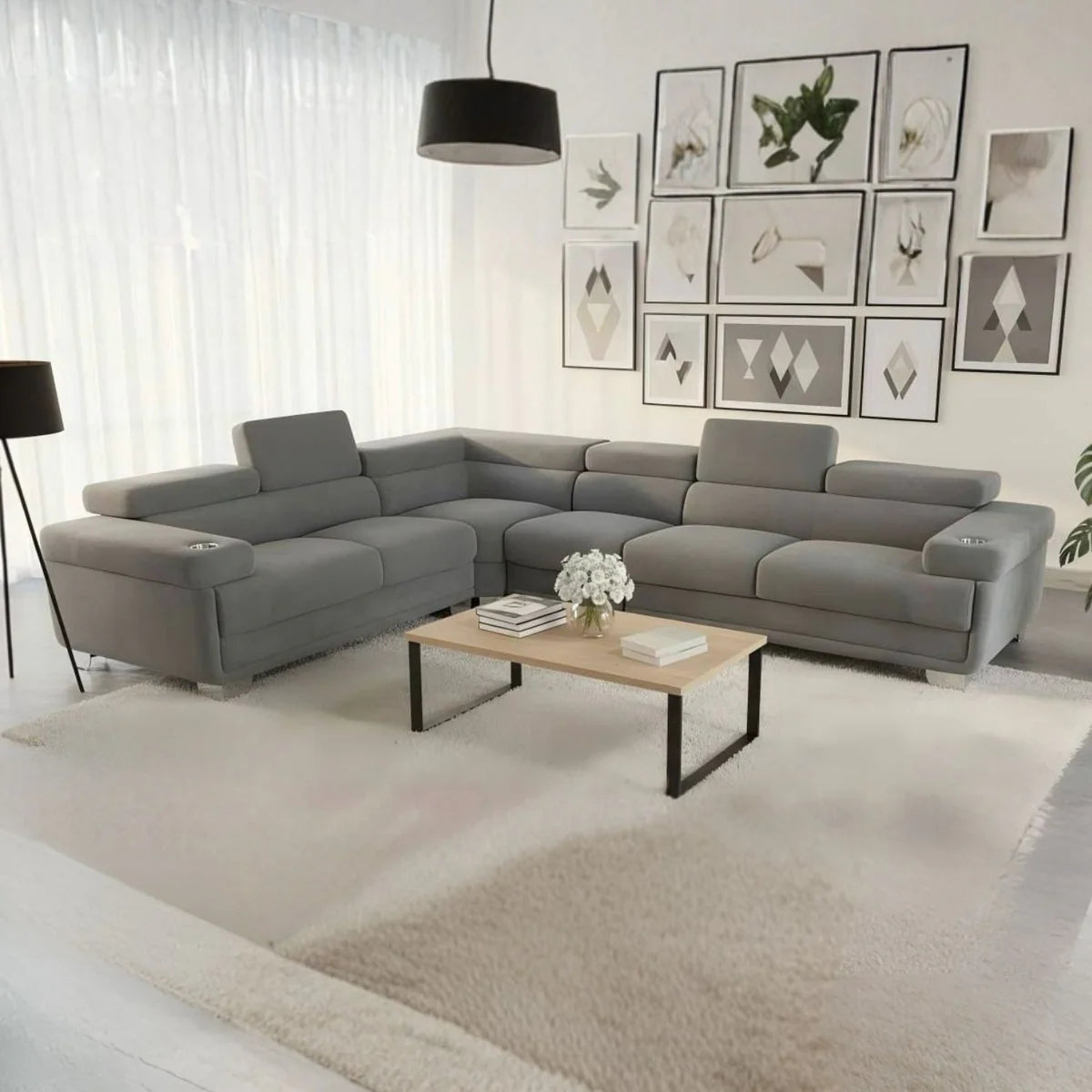 Bryan Reversible Teddy Fleece Sectional