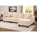 4 Seater Corduroy Sectional Sofa