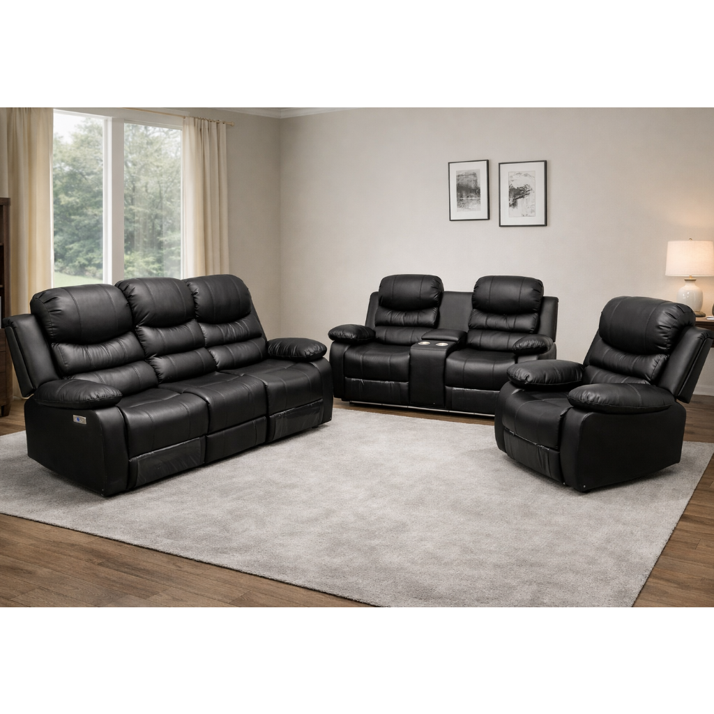 Recliner Set - 3 Piece with Air Leather