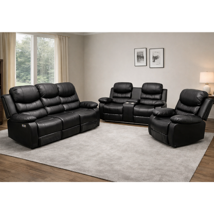 Recliner Set - 3 Piece with Air Leather
