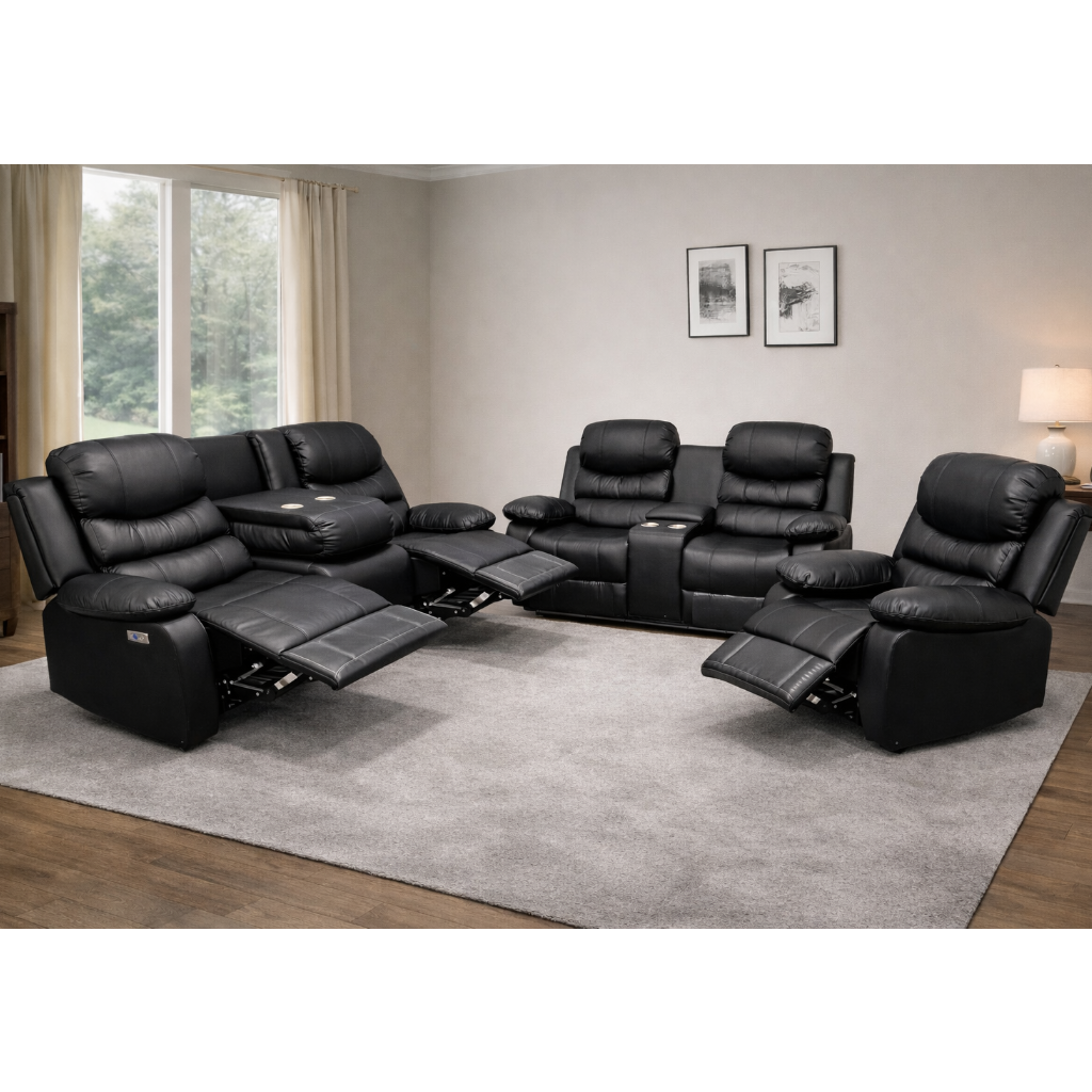 Recliner Set - 3 Piece with Air Leather