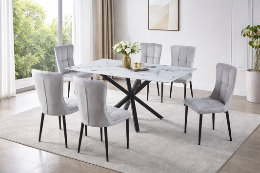 Luna Ceramic Dining Set – 7 Piece