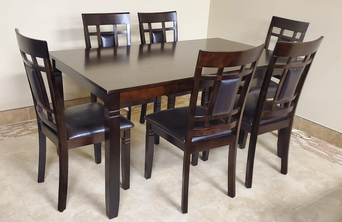 Modern Solid Wood 7-Piece Dining Set