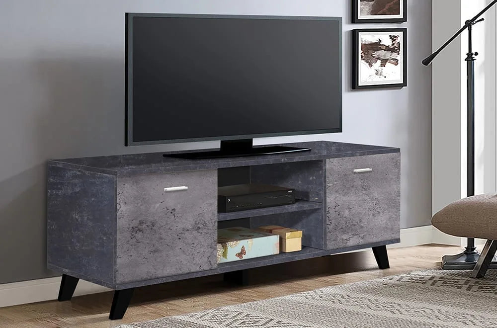 Grey Concrete TV Stand