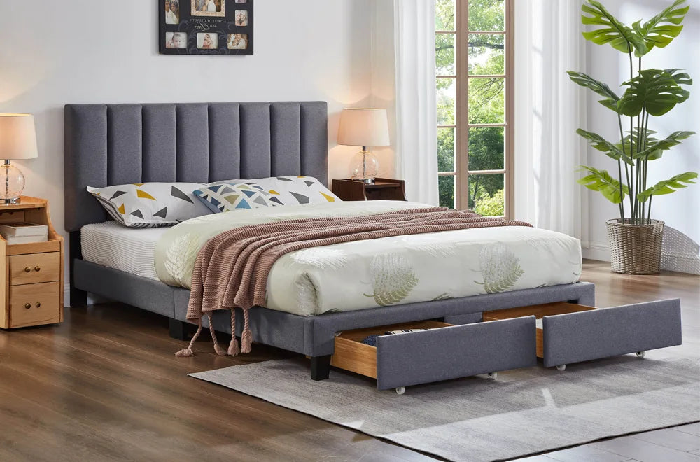 T2120 Bedframe Platform Bed w/ Storage Drawers