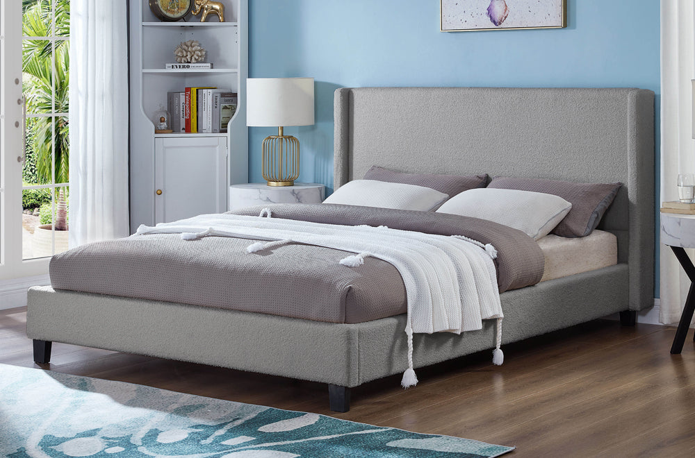 Monaco Bouclé Platform Bed Frame