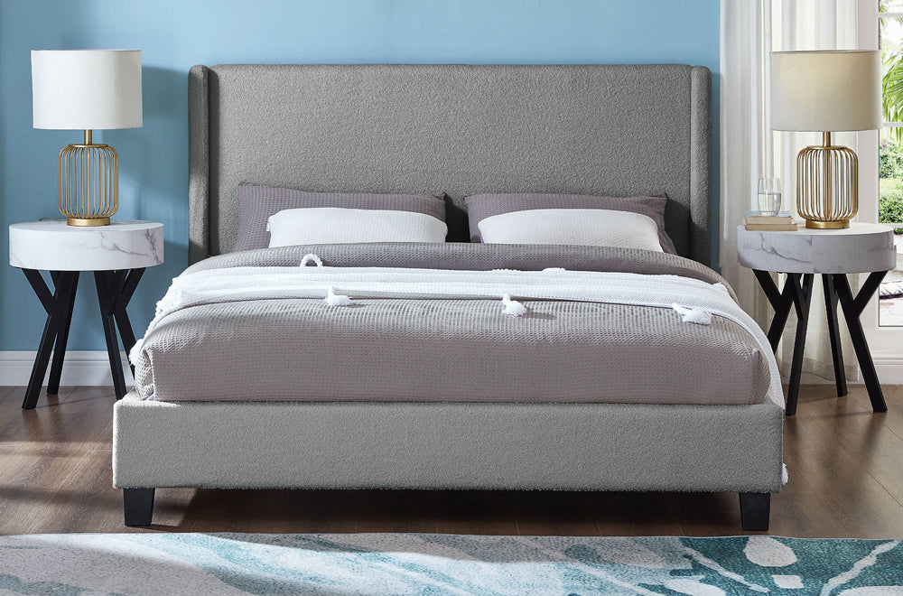 Monaco Bouclé Platform Bed Frame