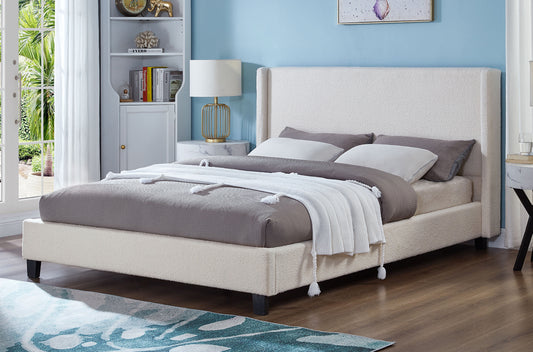 Monaco Bouclé Platform Bed Frame