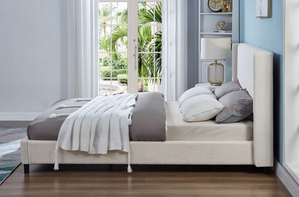 Monaco Bouclé Platform Bed Frame