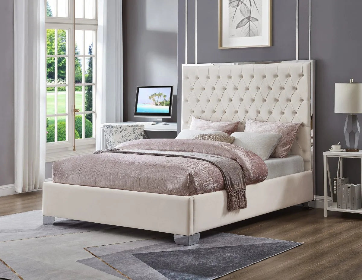 Luxury Tufted Upholstered Platform Bed