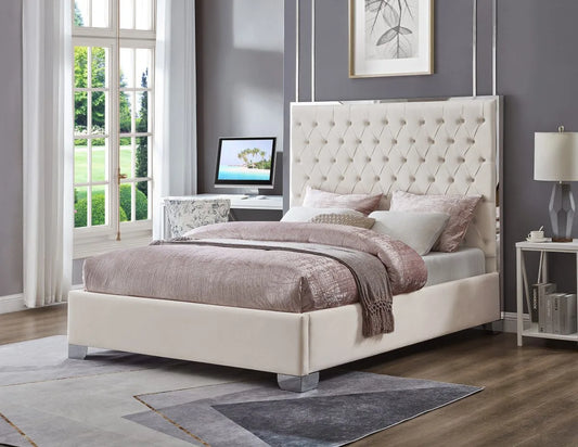 Luxury Tufted Upholstered Platform Bed