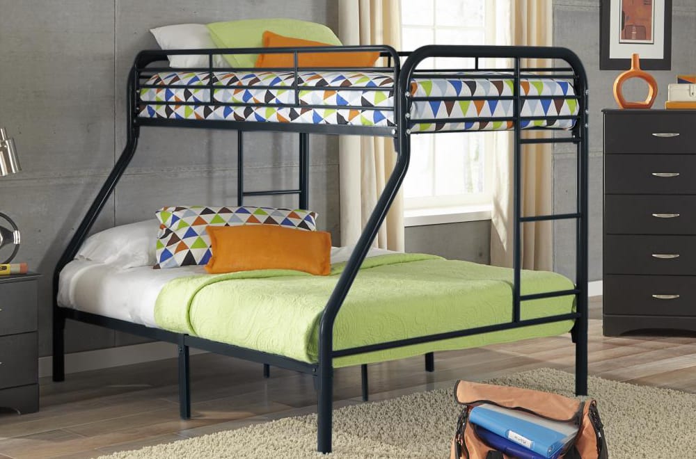 Metal Twin Over Double Bunk Bed