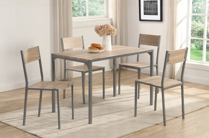 5 Pieces Rustic Dining Set
