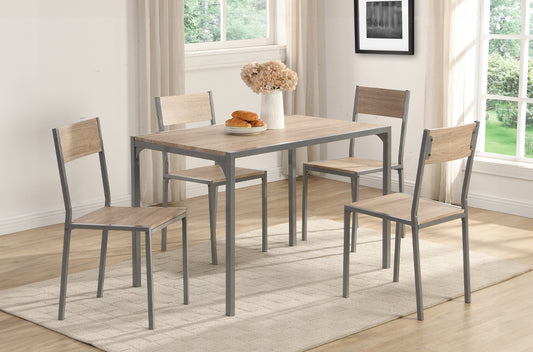 5 Pieces Rustic Dining Set