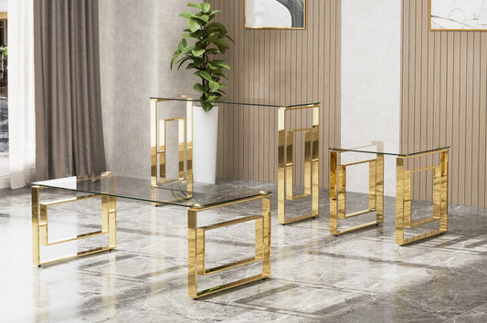 Opulence Gold Coffee Table Set