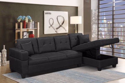 Fabric Sectional Storage Sofa
