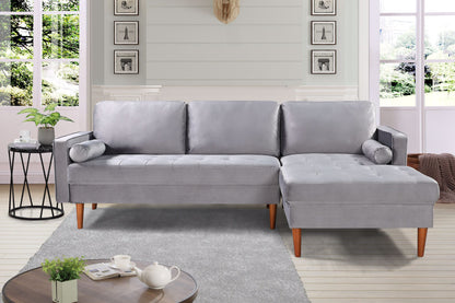 Debbie Velvet Sectional Sofa