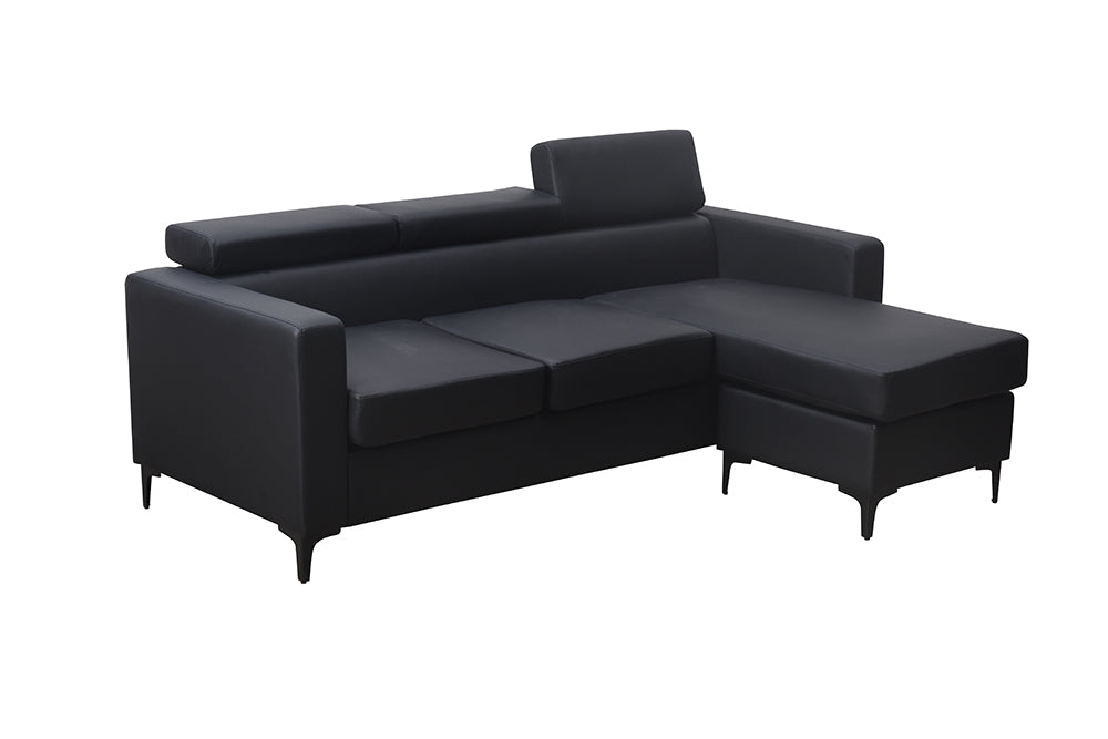 Shelly Sofa Sectional Reversible - Black